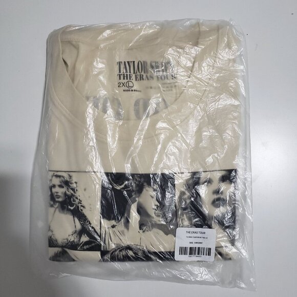 Taylor Swift The Eras Tour Beige Tee - Size 2X - Picture 3 of 7